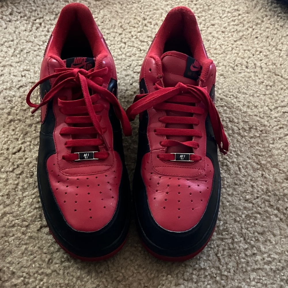 Nike Bold Red and Black Athletic Shoes